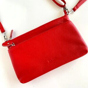 Befen Clutch Crossbody Bag Red Leather Purse